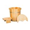 ZXNANA Bucket For Foot Bath,Sauna Accessories Sauna Bucket Water Bucket,Handmade Wooden Footbath Tubs,Foot Relaxing Barrel (Color : B) charitable view 1