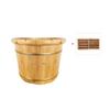 ZXNANA Bucket For Foot Bath,Sauna Accessories Sauna Bucket Water Bucket,Handmade Wooden Footbath Tubs,Foot Relaxing Barrel (Color : A) charitable view 1