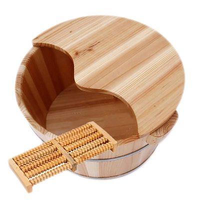 ZXNANA Bucket For Foot Bath,Sauna Accessories Sauna Bucket Water Bucket,Handmade Wooden Footbath Tubs,Foot Relaxing Barrel (Color : B) charitable