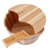 ZXNANA Bucket For Foot Bath,Sauna Accessories Sauna Bucket Water Bucket,Handmade Wooden Footbath Tubs,Foot Relaxing Barrel (Color : B) charitable view 1