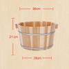 ZXNANA Bucket For Foot Bath,Sauna Accessories Sauna Bucket Water Bucket,Handmade Wooden Footbath Tubs,Foot Relaxing Barrel (Color : B) charitable view 3