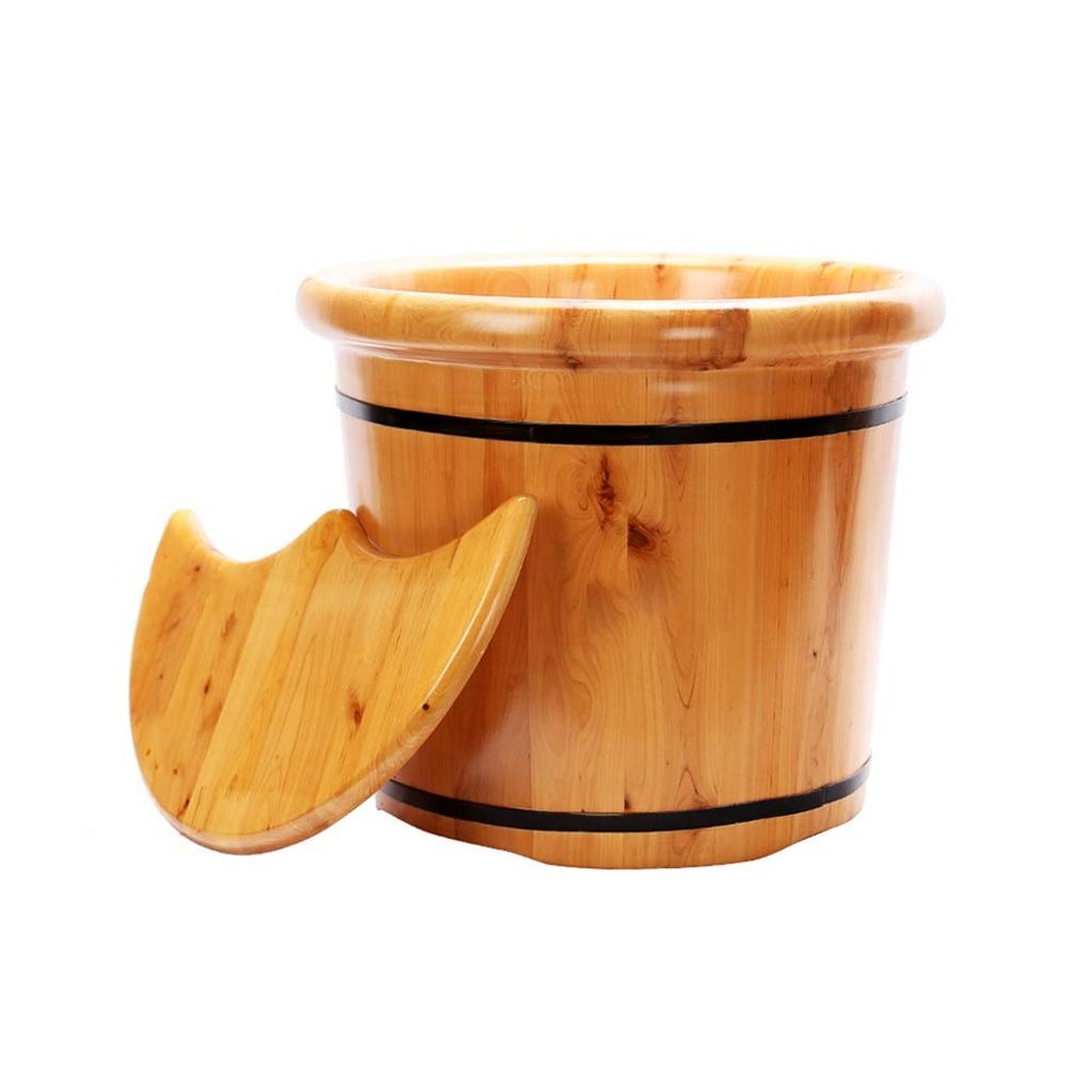 ZXNANA Bucket For Foot Bath,Sauna Accessories Sauna Bucket Water Bucket,Handmade Wooden Footbath Tubs,Foot Relaxing Barrel (Color : B) charitable