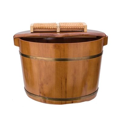 ZXNANA Sauna Wooden Bucket,Spa, Sauna,Soak,Handmade Massage Bucket Foot Bath,Foot Spa Wash Bucket Feet Bath Basin Tub charitable