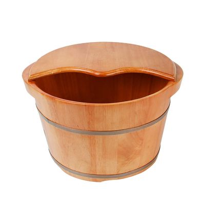 ZXNANA Sauna BucketPure Wood Bathtub BucketHandmade Sauna Accessories For Footbath TubsFoot Relaxing Bath Barrel charitable