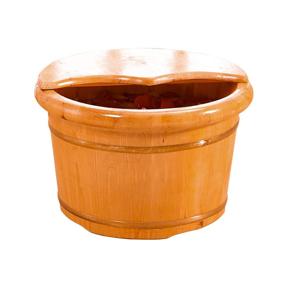 ZXNANA Sauna BucketPure Wood Bathtub BucketHandmade Sauna Accessories For Footbath TubsFoot Relaxing Bath Barrel (Color : A) charitable