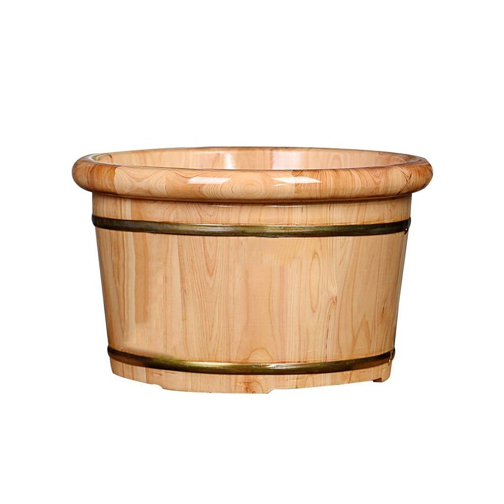 ZXNANA Bucket For Foot Bath,Sauna Accessories Sauna Bucket Water Bucket,Handmade Wooden Footbath Tubs,Foot Relaxing Barrel (Color : A) charitable