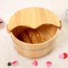 ZXNANA Wooden Barrel Foot Spa Wood Bucket for Pedicure, Foot Bath Spa Tub, Foot Tub for Soaking Feet, Foot Soak Bucket, Foot Basin for Adults charitable view 4