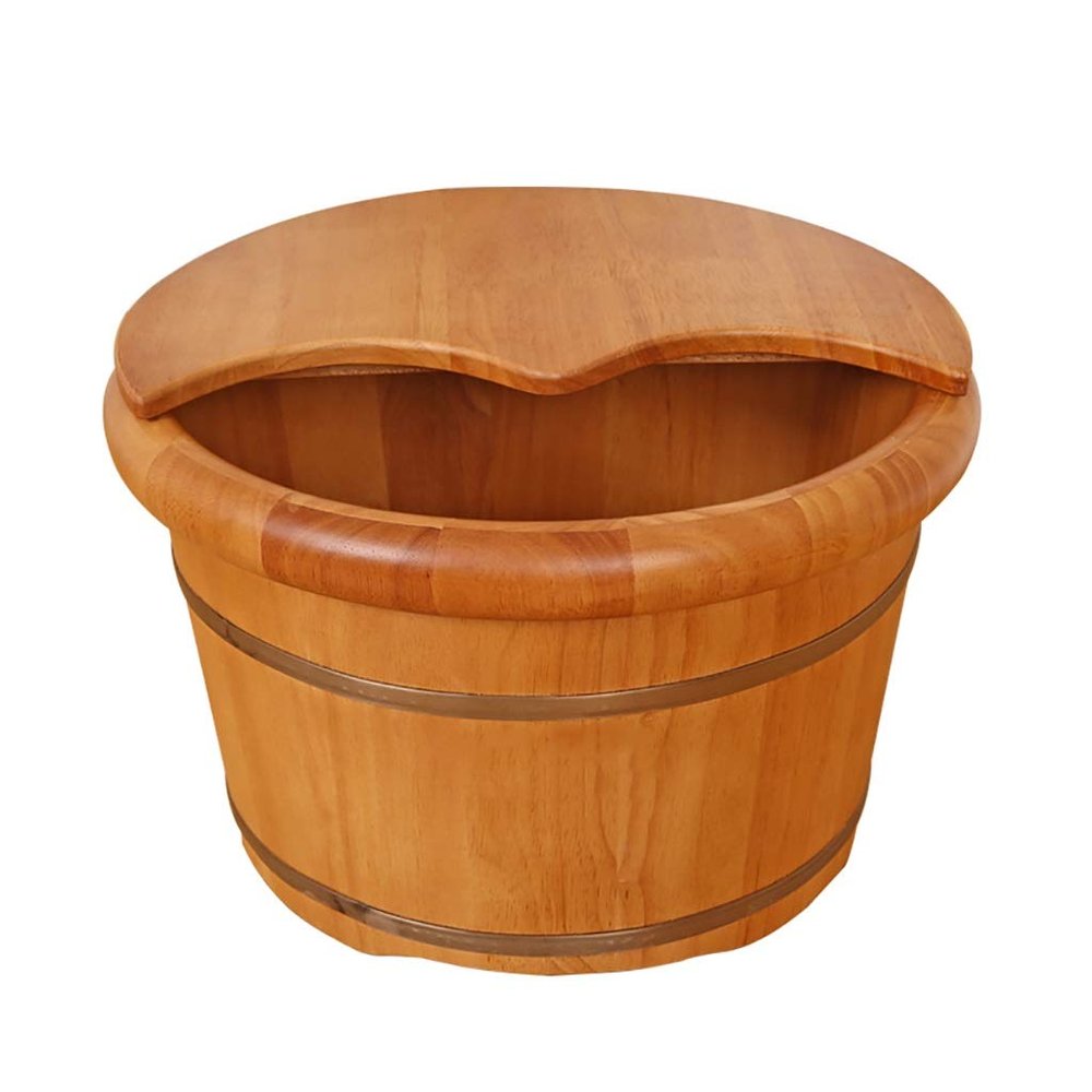 ZXNANA Foot Tub, Foot Basin Tub Bucket, Massage, Spa, Sauna, Soak,foot Bath Wooden Bucket Foot Spa Household Wash Basin charitable