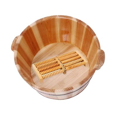 ZXNANA Sauna Wooden Bucket,Spa, Sauna,Soak,Handmade Massage Bucket Foot Bath,Foot Spa Wash Bucket Feet Bath Basin Tub (Color : B) charitable