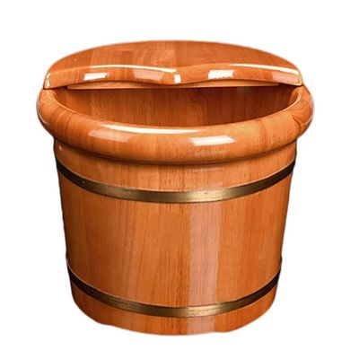 ZXNANA Bucket for Foot Bath,Sauna Accessories Sauna Bucket Water Bucket,Handmade Wooden Footbath Tubs,Foot Relaxing Barrel (Color : B) charitable