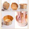 ZXNANA Sauna BucketPure Wood Bathtub BucketHandmade Sauna Accessories For Footbath TubsFoot Relaxing Bath Barrel charitable view 2