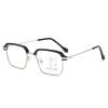 Becool fish Progressive Multifocus Reading Glasses for Men,Trendy Large Frame Blue Light Blocking Readers, Anti Glare Glasses (Color : Silver, Size : 1.5x) view 1