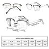 Becool fish Progressive Multifocus Reading Glasses for Men,Trendy Large Frame Blue Light Blocking Readers, Anti Glare Glasses (Color : Silver, Size : 1.5x) view 3