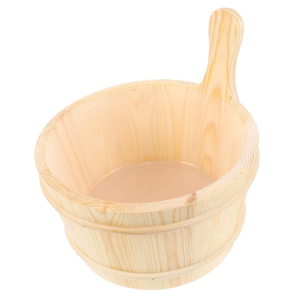 Happyyami Wooden Sauna Bucket for Bathing for Sauna Rooms for Family Gym and Hotel Use Aesthetic Design Function