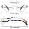 ABETOS Half Frame Reading Glasses Men Women Large Retro Clear Half Rim Eyeglasses Spring Hinge Fashion Readers 1.0 1.5 2.0 2.5 3.0, Transparent 2.0 view 3