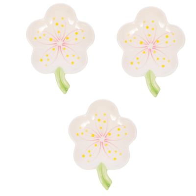 TOPBATHY 3pcs Ceramic Soap Dish Flower Soap Tray Bathroom Ceramic Shower Holder Holder Dish Decorative Bar Container