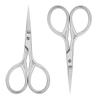 2Pcs Professional Grooming Scissors - Nose & Facial Hair Removal, Eyebrow Trimming view 1