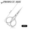 2Pcs Professional Grooming Scissors - Nose & Facial Hair Removal, Eyebrow Trimming view 2