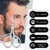 2Pcs Professional Grooming Scissors - Nose & Facial Hair Removal, Eyebrow Trimming view 4