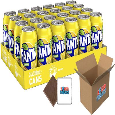 Fanta Selection Fanta Lemon Cans 24x330ml Convenient Bulk For School, Business Or Parties Boxed Treatz