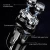 Electric Beard Trimmer, Zinc Alloy Mini Electric Shaver IPX7 Wet and Dry Dual Use for Traveling (Black) view 3