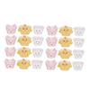 ibasenice 24pcs Easter Bunny Cupcake Wrappers Animal Cake Decorations Farm Animals Party Decor view 1
