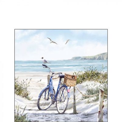20 Ambiente Paper Napkins Bike at The Beach Vintage Table Decoration with Motif Also for Party or Decoupage 25 x 25 cm