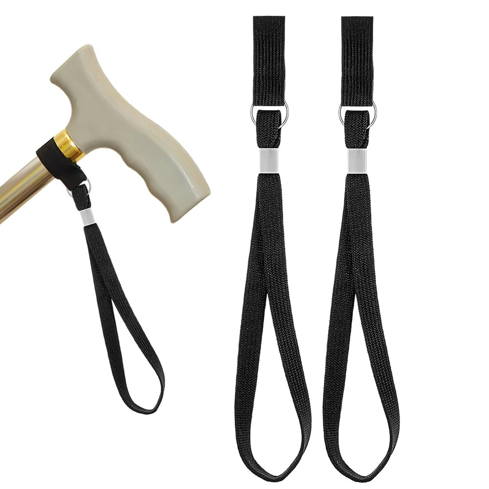 2 Walking Stick Straps - Practical Wrist Straps to Hold Your Walking Stick Safely - Mobility Accessory for Elderly and Disabled People