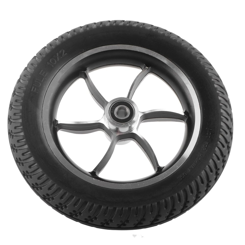 SOLID WHEEL TYRE ROBUST ANTI-SLIP RUBBER ALUMINUM FRONT WHEELCHAIR CASTER