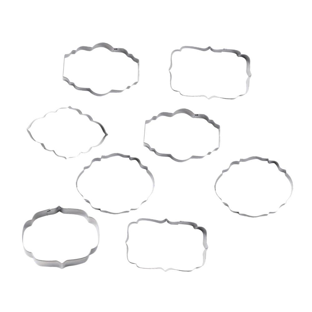 Zerodeko 8pcs Stainless Steel Cookie Moulds for Baking Fondant and Biscuits Patterns for Creative Decorating and Non- to Clean for Home and