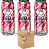 FreshCart Basics Sneak-Energy Tropikilla, Purple Storm, Blizzard Lemonade, Raspberry Lemonade Can 500ml - Zero Sugar and No Artificial Colours or Flavours (03 Cans, Raspberry Lemonade) view 1