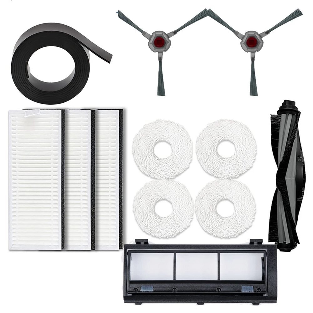 Gathukila For Mop Self-Cleaning Robot Replacement Side Brushes Main Brush Filter Dust Box Mop Cleaning Pad Accessories