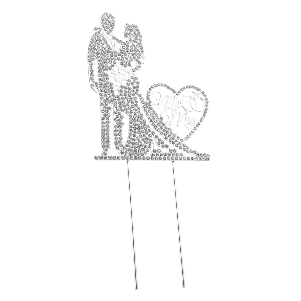 ibasenice Wedding Cake Topper Mr Mrs Romantic Decoration for Wedding Cakes Unique Couple Design for Bridal Showers and Celebrations