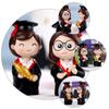 ibasenice 3pcs Graduation Cake Decor Class of Graduation Girl Resin Figure for Cupcake Decoration view 2