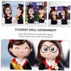 ibasenice 3pcs Graduation Cake Decor Class of Graduation Girl Resin Figure for Cupcake Decoration view 3
