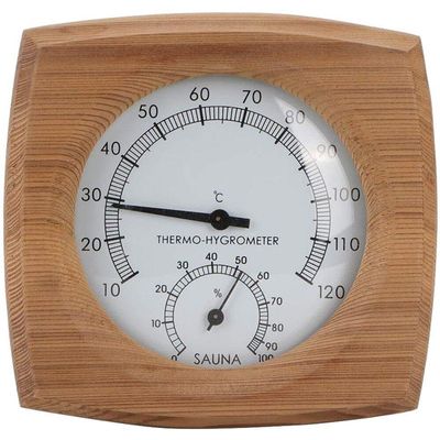 Luxylei 2-in-1 Wood Thermo-hygrometer Digital Sauna Room Thermometer Wooden Thermometer Sauna Temperature Humidity Meter Sauna Accessories