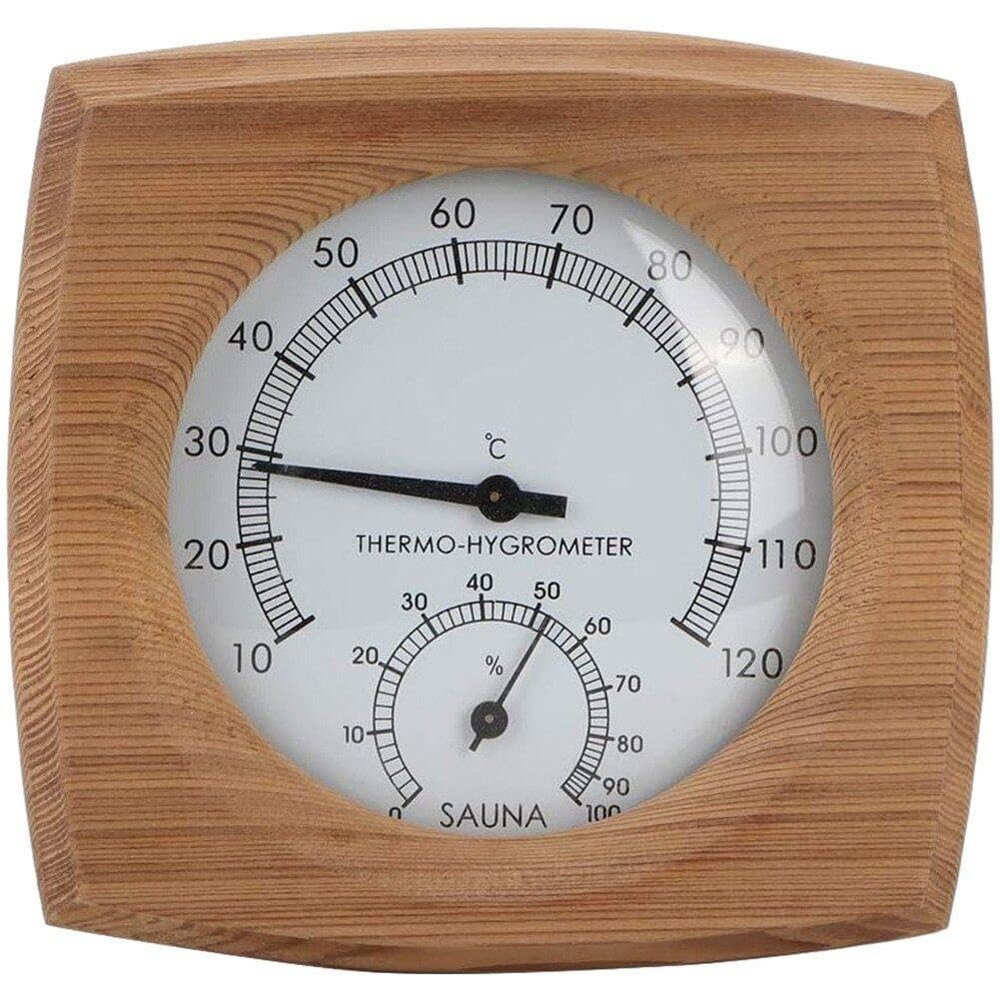 Luxylei 2-in-1 Wood Thermo-hygrometer Digital Sauna Room Thermometer Wooden Thermometer Sauna Temperature Humidity Meter Sauna Accessories