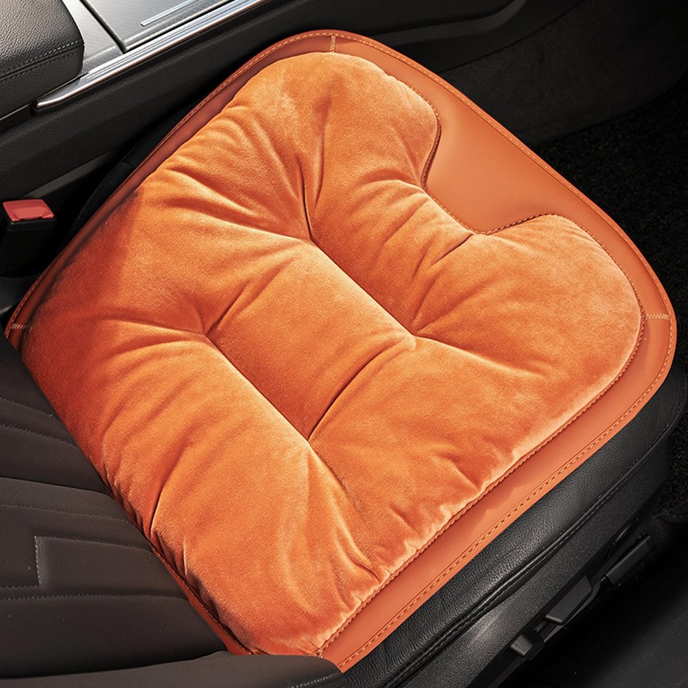 car seat cushion orange color for Mercedes Benz/AMG CLA Sedan C118 C117 CLA 35/CLA 45 45S/CLA200/CLA220d/CLA250/CLA250e/CLA260 Soft Car Seat Pad Universal,front row
