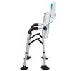 Portable Foldable Bedside Chair Shower Seat Shower Chair 4-Level Height Adjustable Shower Stools Shower Chair for Elderly Shower for Bedside Bathroom A view 1