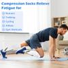 FEISIGE 3 Pairs Compression Socks, 20-30 mmHg Circulation Support - Ideal Compression Stockings for Running, Nursing, Flight, and Travel - Knee-High Varicose Veins Socks (Size: S/M) view 4