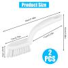 2pcs Grout Cleaner Brush for Tile Floors, V-Shaped Handheld Stiff Thin Cleaning Brush with Hard Bristles, Detail Scrubbing Brush for Shower Tile, Door Groove Gap, Bathroom, Kitchen, Small Spaces view 2