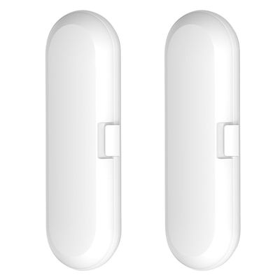 Desikixudy 2Pcs Protable Electric Toothbrush Travel Box Storage Case for Universal Toothbrush Handle Tooth Brush Heads Holder,White Durable Easy to Use