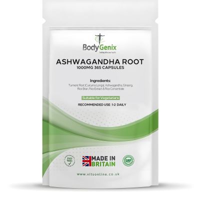 Ashwagandha Root Extract Supplement - 1000mg Mood Sleep Aid Anxiety Relief Focus Clarity Adaptogen Vegan Supplement - 120 Capsules 6 Month Supply