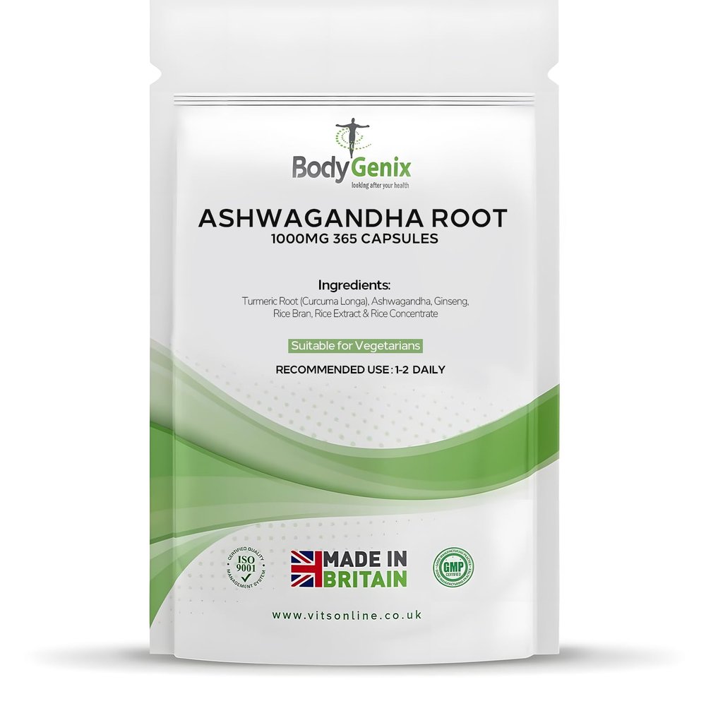 Ashwagandha Root Extract Supplement - 1000mg Mood Sleep Aid Anxiety Relief Focus Clarity Adaptogen Vegan Supplement - 120 Capsules 6 Month Supply