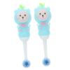 FRCOLOR 2pcs Kids Toothbrush Soft Bristles Round Head Manual Toothbrush for Toddlers Ages 0-9 Blue Fruit Bear Design Childrens Dental Care Accessories view 1