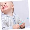 FRCOLOR 2pcs Kids Toothbrush Soft Bristles Round Head Manual Toothbrush for Toddlers Ages 0-9 Blue Fruit Bear Design Childrens Dental Care Accessories view 2