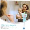 FRCOLOR 2pcs Kids Toothbrush Soft Bristles Round Head Manual Toothbrush for Toddlers Ages 0-9 Blue Fruit Bear Design Childrens Dental Care Accessories view 3