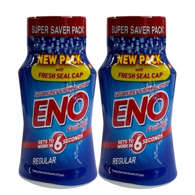 Fruit Salt Regular 100g Instant Energy Packs ENOFast Relief (E N O - Pack of 2)