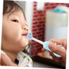 FRCOLOR Childrens Toothbrush 2pcs Soft Bristle Ergonomic Toddler Toothbrush with Rounded Head Blue Cartoon Bear Design for Ages 0-9 for Boys and Girls view 3
