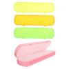 FRCOLOR 4pcs Portable Toothbrush Box Travel Toothbrush Case for Business Trips and Outdoor Use Keeps Organized view 1